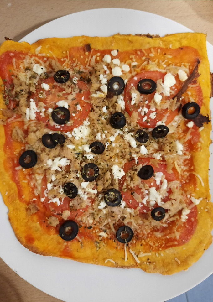 Una foto de Pizza casera de boniato