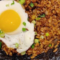 A picture of Nasi Goreng Fried Rice (with XO sauce).
