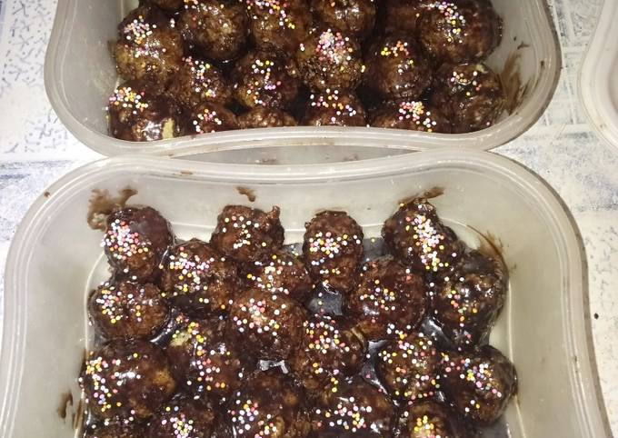 Resep bola coklat biskuit