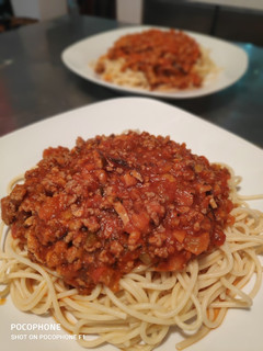 Una foto de Spaghetti boloñesa