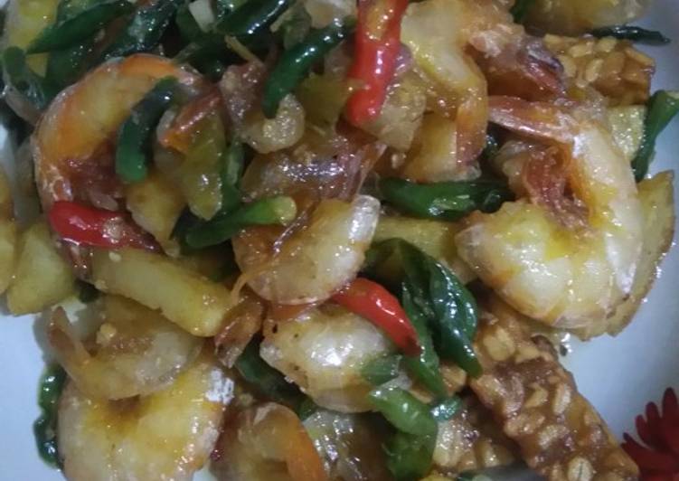 Resep Udang cabe ijo yang Lezat Sekali