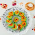 Kesar Pista Coconut Rolls