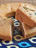 Budín con frutas escurridas o abrillantadas