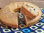Una foto de budin de vainilla con soda
