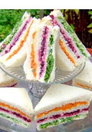 A picture of Rinbow Sandwiches.