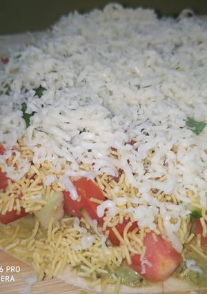A picture of Khakra chaat.