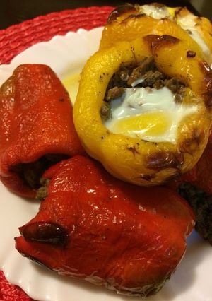 Foto de Pimentões recheados com chilli e ovos