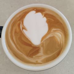 A picture of Flat white coffee.