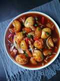 Telur Rebus & Kentang Masak Sos