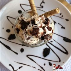 A picture of Vanilla Brownie Ice-cream.