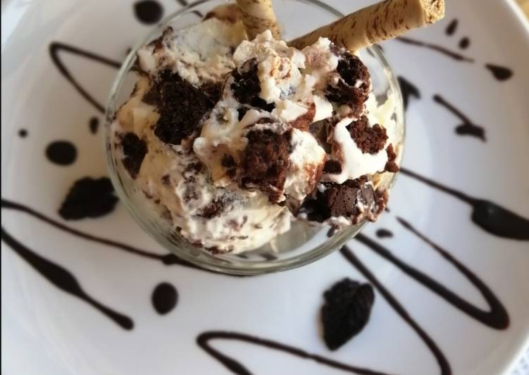 Vanilla Brownie Ice-cream