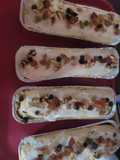 Budín inglés con frutas glaseadas y pasas de uvas