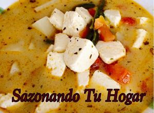 Una foto de Caldo de papa con queso💖