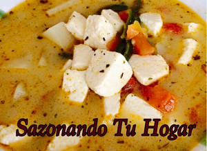 Una foto de Caldo de papa con queso💖