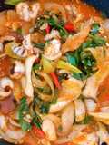 ผัดปลาหมึกซอสโคชูจัง🐙🦑🌶style by barbie👩🏼‍🍳