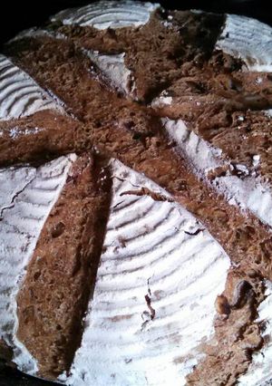 A picture of Sourdough Onion rye bread.