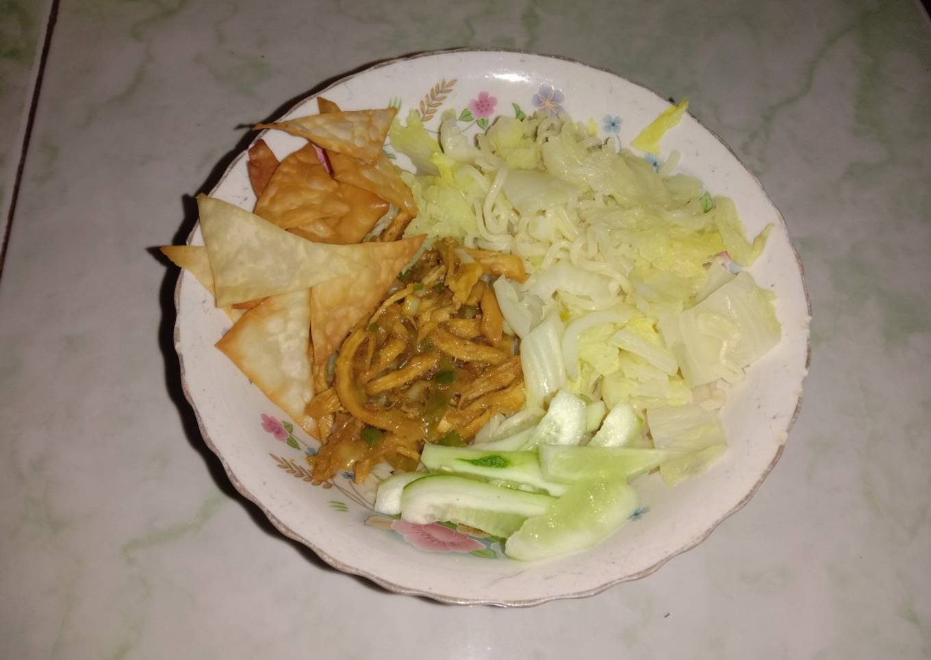 Mie Ayam Simple (Dari Ayam Goreng)