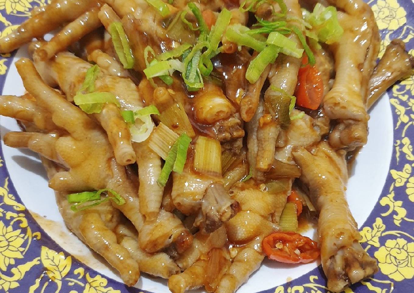 Ceker saos barbeque pedas