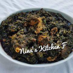 A picture of Afang soup.