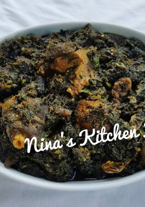 A picture of Afang soup.