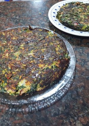 Una foto de Tortilla de Hojas de Brócoli