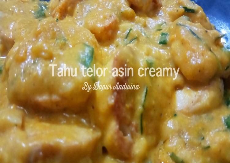 Tahu Saos Telor Asin (creamy)