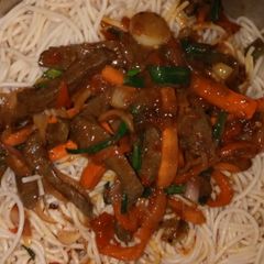 A picture of Spaghetti and liver sauce.