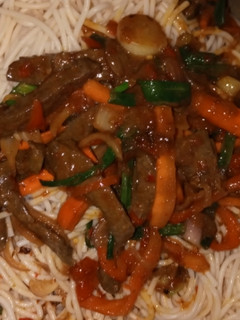 A picture of Spaghetti and liver sauce.