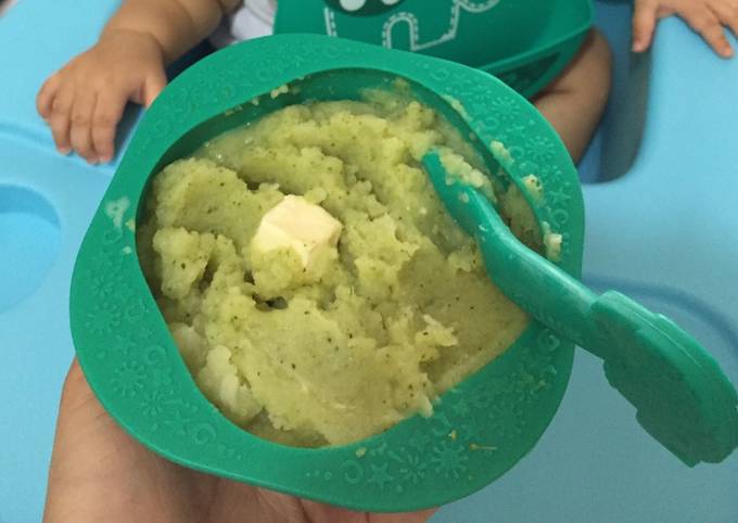 Mashed Potato with Broccoli & Cheese (MPASI 6m+)