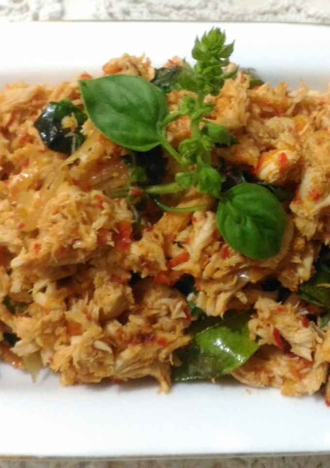 Foto resep Ayam Suwir Balado Kemangi Daun Jeruk