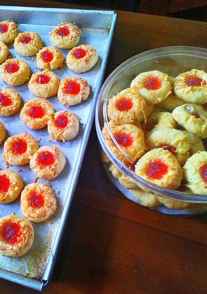 Foto resep Strowbery trumbprint cookies #bikinramadanberkesan 20