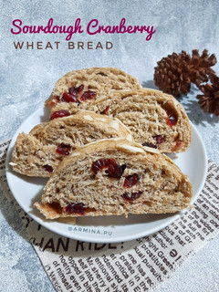 Foto resep Sourdough Cranberry Wheat Bread