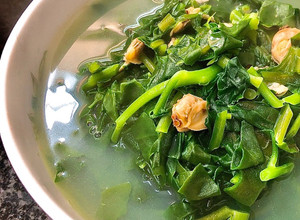 Hình của món Canh Rau Mồng Tơi Nấu Ngao Mát Lành.