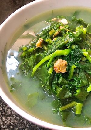 Hình của món Canh Rau Mồng Tơi Nấu Ngao Mát Lành.