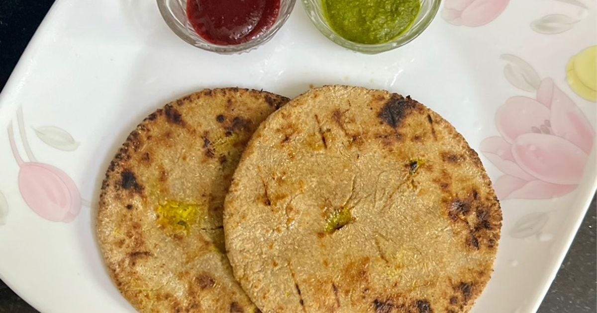 Sweet Potato 🍠 & Barley Flour Stuff Roti (Tikki Chaat From Left Over ...