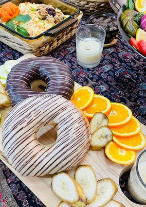 عکسی از دستور دونات بدون روغن (در فر)