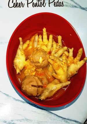 Foto resep Ceker Pentol Pedas