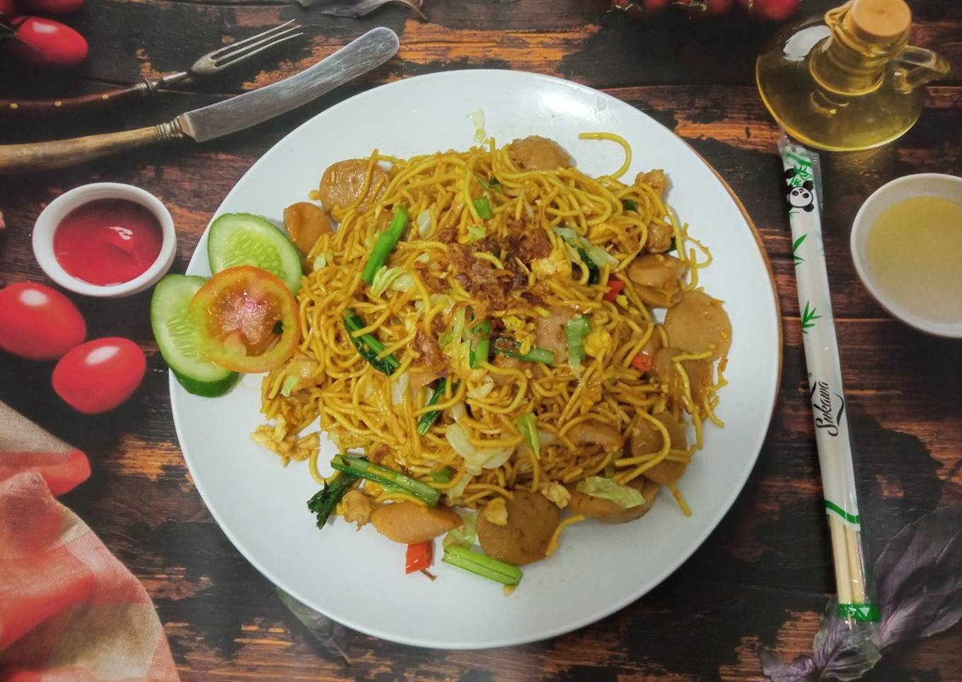 Mie Goreng ayam ala resto