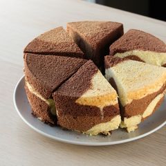 A picture of Marble Chiffon Cake / Tri-Color Chiffon.