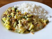 Una foto de guiso de carne