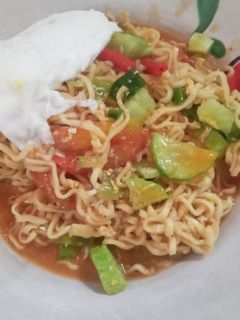 Foto resep Mie Ramen Kari Pedas