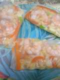 Rollitos de verduras y langostinos