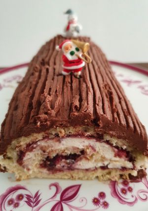 Foto de Bolo de amora com creme de mascarpone