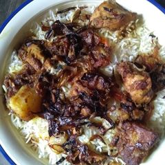 A picture of Baked biryani.