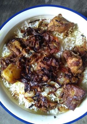 A picture of Baked biryani.