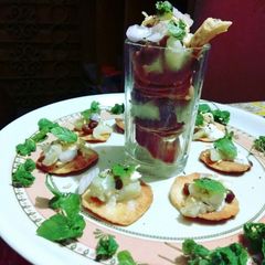 A picture of Baked Dahi papdi.