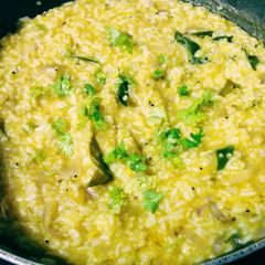 A picture of Tadka dal rice.