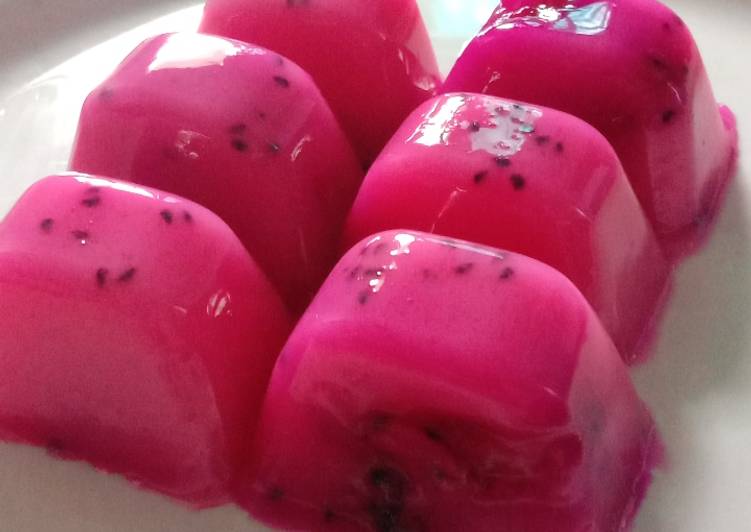 Olahan Nutrijel Jelly Buah Naga | Langkah Membuat Nutrijel Jelly Buah Naga Yang Paling Enak
