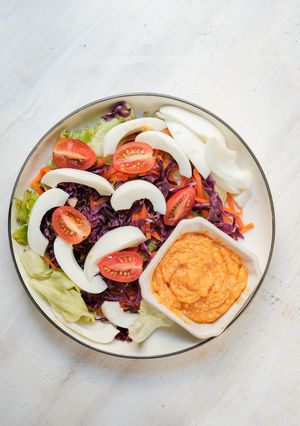 Foto resep Salad Sayur Dressing Kuning Telur