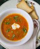 Tomato Lentil and Green Peas Soup